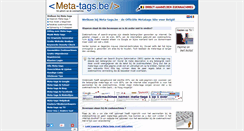 Desktop Screenshot of meta-tags.be