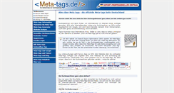 Desktop Screenshot of meta-tags.de